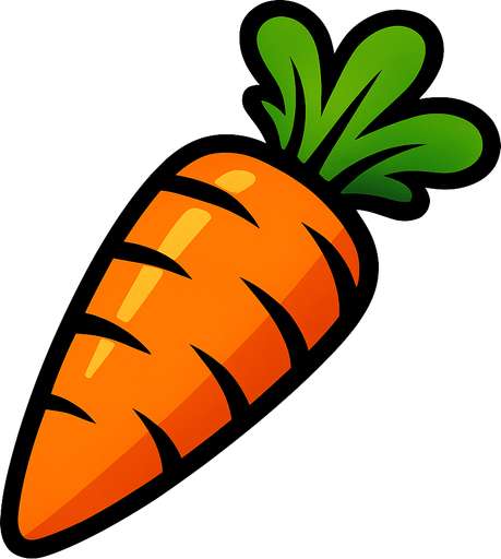 havuç.
In-Game asset.  2d.  High contrast.  No shadows