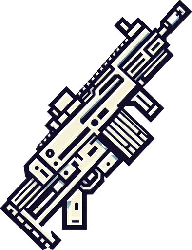 a gun awm facing up side.
Single Game Texture. In-Game asset. 2d. Blank background. High contrast. No shadows.