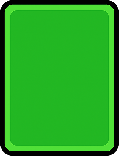 2D. Survivor.io game style skill card. No text written on it. No symbols on it. Just the blank card. Green..
In-Game asset.  2d.  High contrast.  No shadows