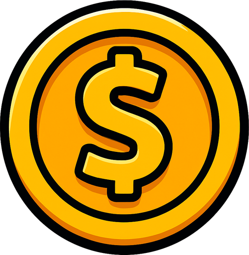 Coin.
In-Game asset.  2d.  High contrast.  No shadows