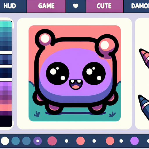 Kawaii style monster.
Single Game Texture. In-Game asset. 2d. Blank background. High contrast. No shadows.