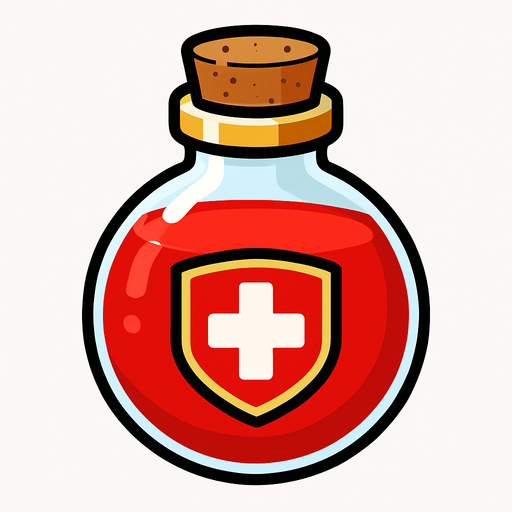 Draw a health elixir..
In-Game asset.  2d.  High contrast.  No shadows