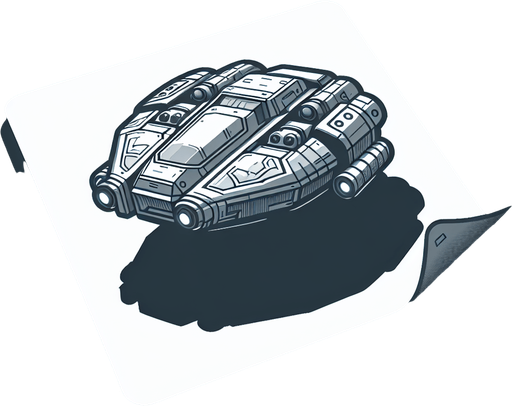 combat ufo.
Single Game Texture.  In-Game asset.  2d.  Blank background.  High contrast.  No shadows
