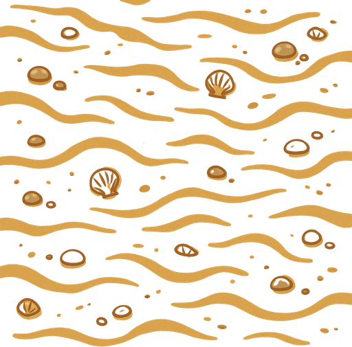 The sand ground of some sort of beach.
In-Game asset.  2d.  High contrast.  No shadows