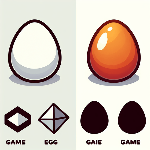 egg. Single Game Texture. In-Game asset. 2d. Blank background. High contrast. No shadows.