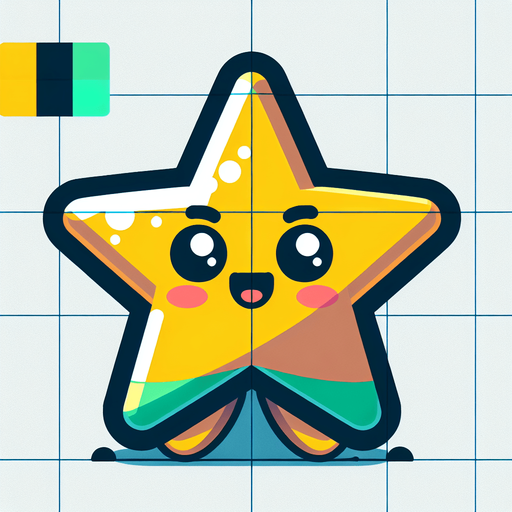 Star cartoon.
Single Game Texture.  In-Game asset.  2d.  Blank background.  High contrast.  No shadows