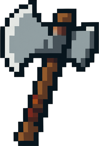 Hacha
Pixel.
In-Game asset.  2d.  High contrast.  No shadows