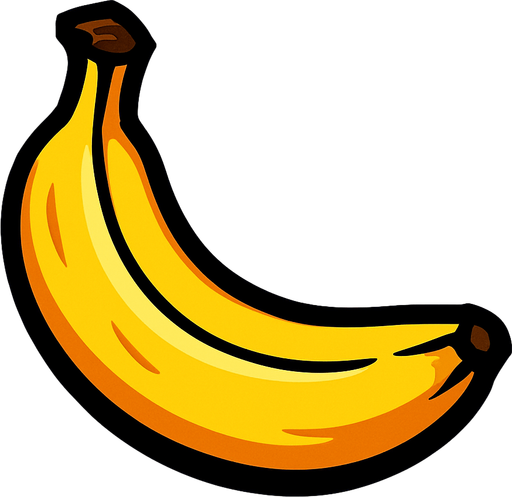banana.
In-Game asset.  2d.  High contrast.  No shadows