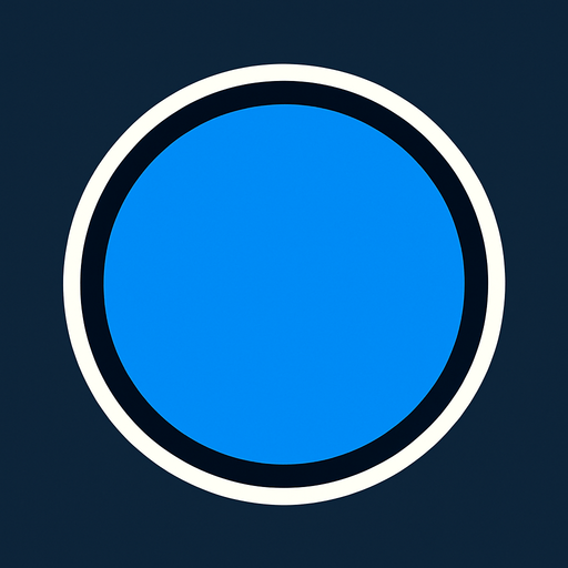 Blue ball.
In-Game asset.  2d.  High contrast.  No shadows