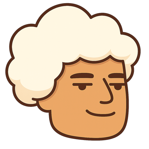 bulut saçlı adam. No background. Transparent background. Blank background. No shadows. 2d. In-Game asset. flat