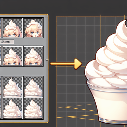 whipped milk foam, creamy fluff, anime, 
Single Game Texture. In-Game asset. 2d. Blank background. High contrast. No shadows.