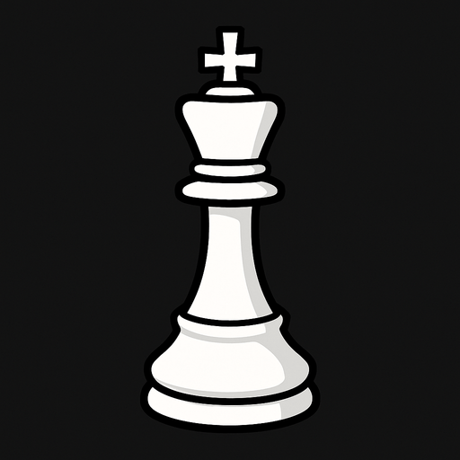 White King Chess.
In-Game asset.  2d.  High contrast.  No shadows