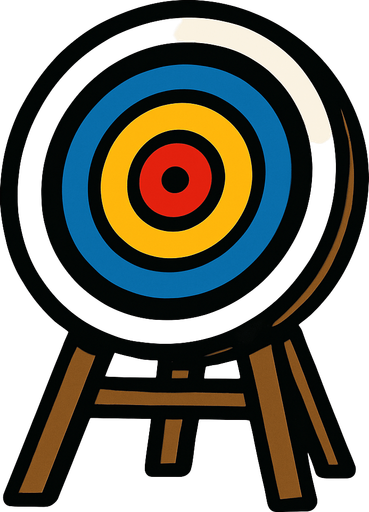 archer target.
In-Game asset.  2d.  High contrast.  No shadows