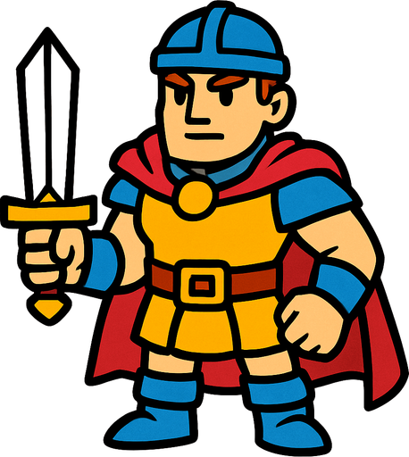 Hero.
In-Game asset.  2d.  High contrast.  No shadows