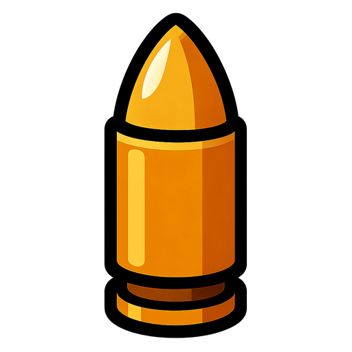 Bullet.
In-Game asset.  2d.  High contrast.  No shadows