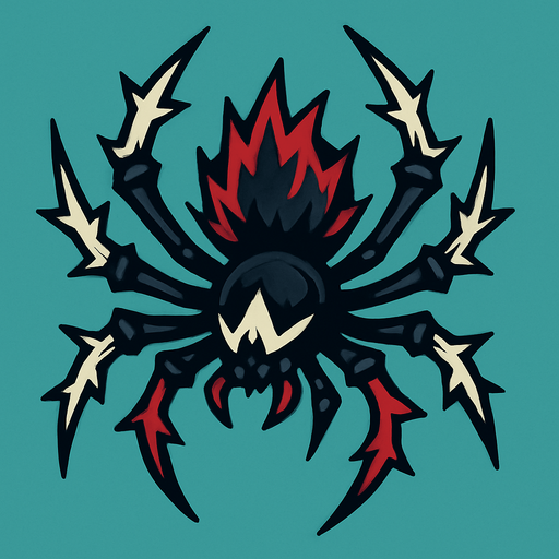 spider thorn.
In-Game asset.  2d.  High contrast.  No shadows