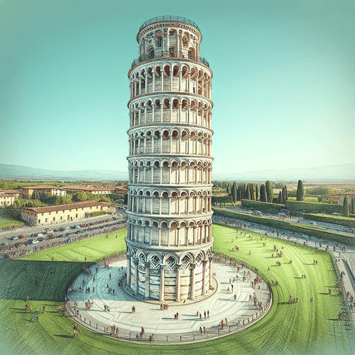 Phototrealistic Leaning Tower of Pisa