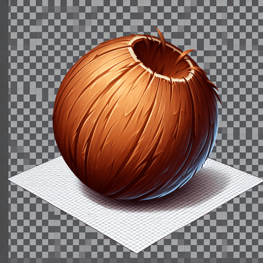 coconuit.
Single Game Texture. In-Game asset. 2d. Blank background. High contrast. No shadows.