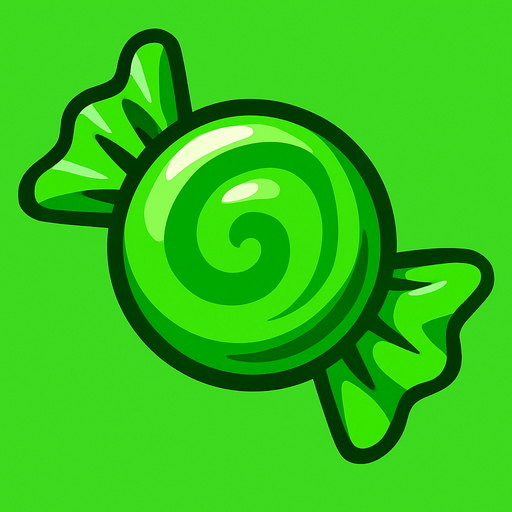 candy green.
In-Game asset.  2d.  High contrast.  No shadows