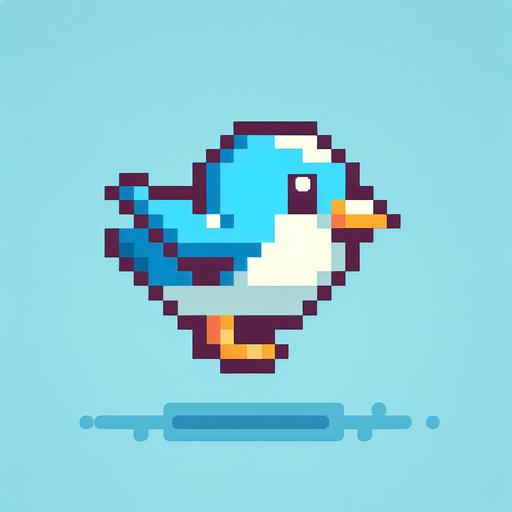 a pixel flappy bird.
Single Game Texture. In-Game asset. 2d. Blank background. High contrast. No shadows.