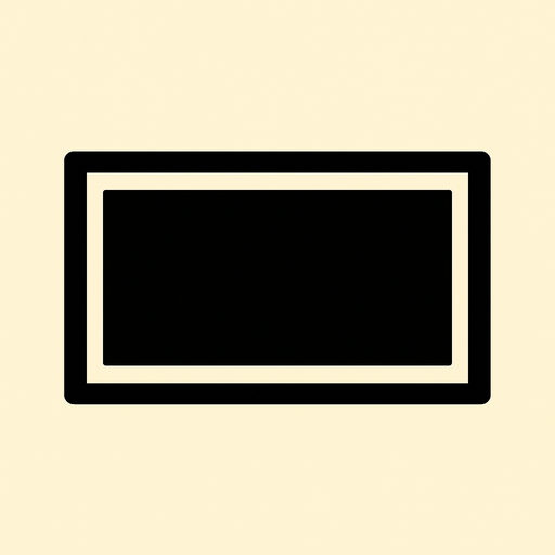 black rectangle.
In-Game asset.  2d.  High contrast.  No shadows