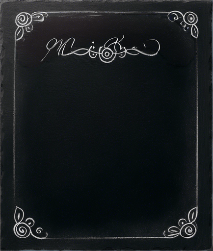 Text "NOVICE BREW" handwritten in white chalk