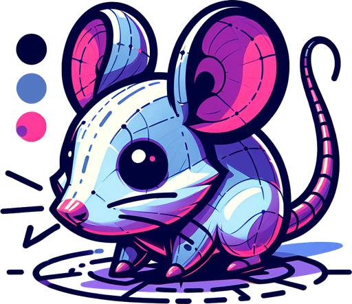 mouse.
Single Game Texture. In-Game asset. 2d. Blank background. High contrast. No shadows.