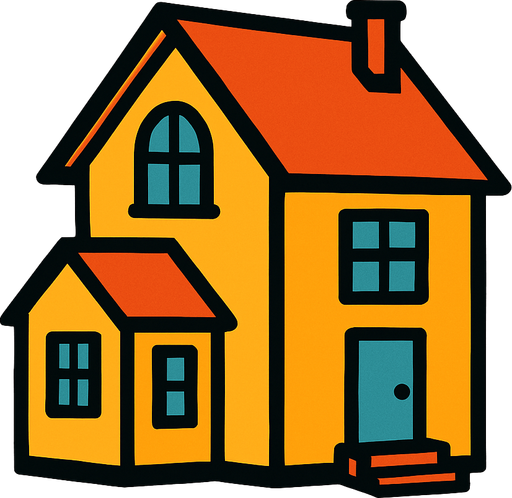 house.
In-Game asset.  2d.  High contrast.  No shadows