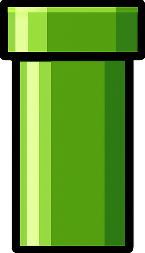 flappy bird borusu.
In-Game asset.  2d.  High contrast.  No shadows