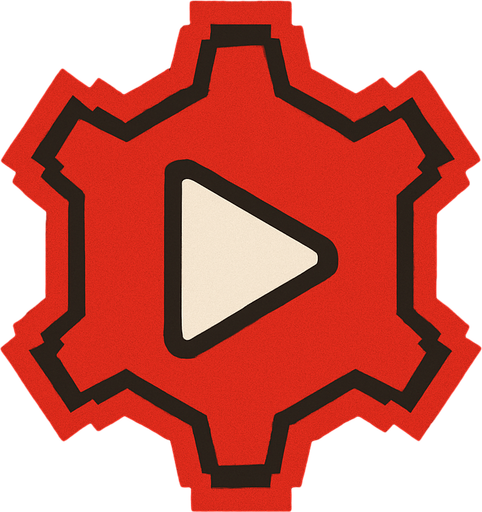 youtube studio logo with no text only logo.
In-Game asset.  2d.  High contrast.  No shadows