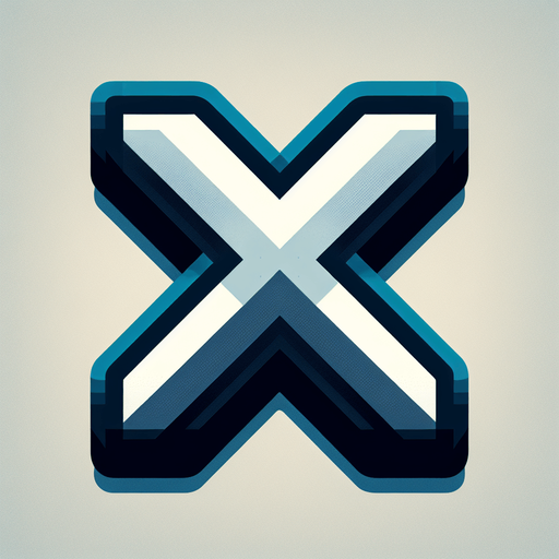 letter X png.
Single Game Texture. In-Game asset. 2d. Blank background. High contrast. No shadows.