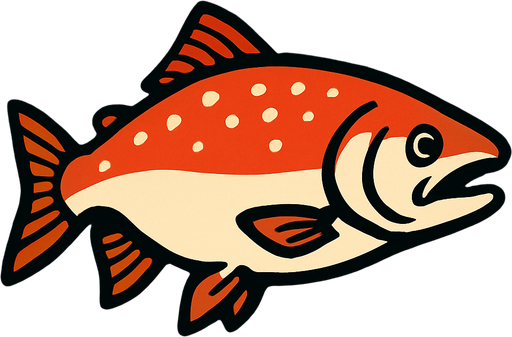 Salmon.
In-Game asset.  2d.  High contrast.  No shadows