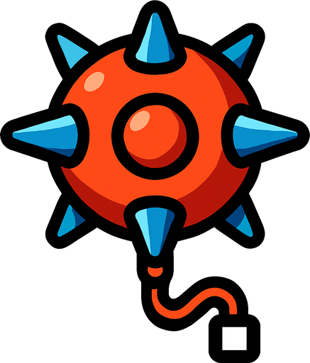 mayın.
In-Game asset.  2d.  High contrast.  No shadows