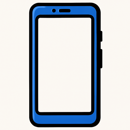 pixel phone frame.
In-Game asset.  2d.  High contrast.  No shadows