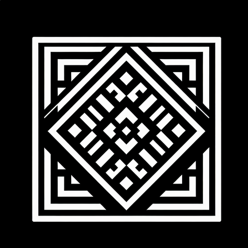 A square with a diamond pattern and a think blackborder.
Single Game Texture. In-Game asset. 2d. Blank background. High contrast. No shadows.