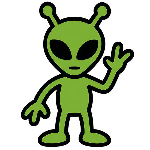 alien.
In-Game asset.  2d.  High contrast.  No shadows