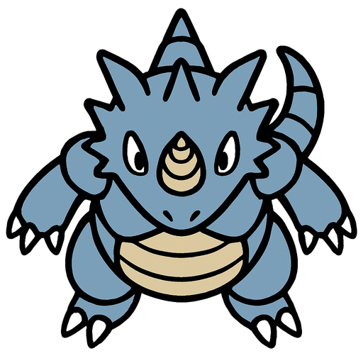 Rhydon, visto desde arriba.
In-Game asset.  2d.  High contrast.  No shadows
