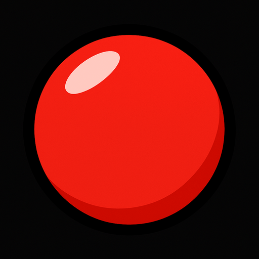 red ball.
In-Game asset.  2d.  High contrast.  No shadows
