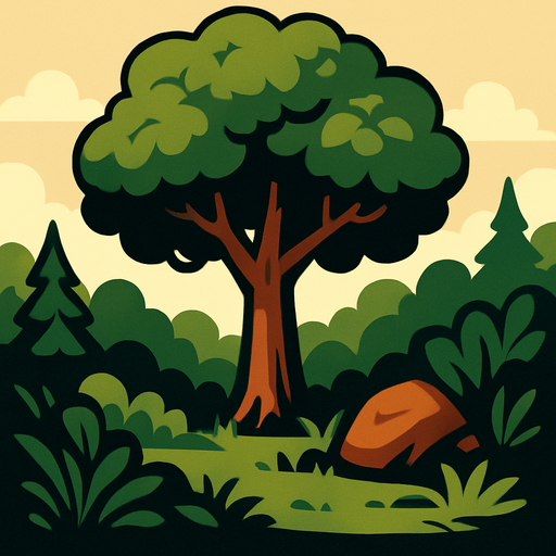 forestScenaryElement.
In-Game asset.  2d.  High contrast.  No shadows