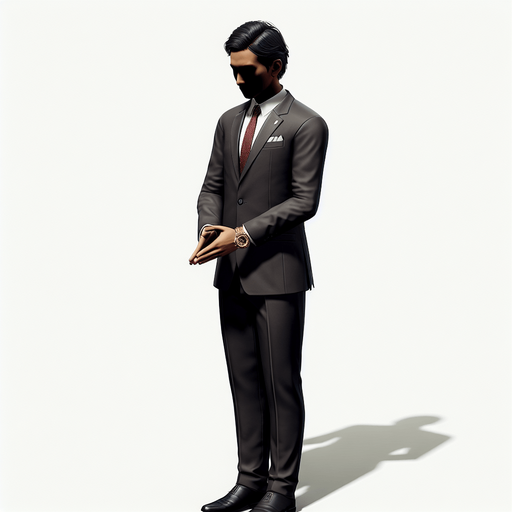 He is a business man and he is very rich and humble.
Single Game Texture. In-Game asset. 2d. Blank background. High contrast. No shadows.