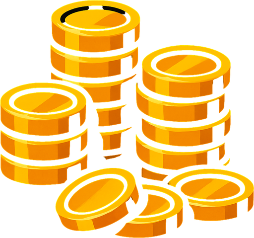 gold.
In-Game asset.  2d.  High contrast.  No shadows