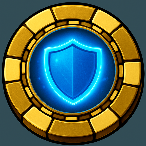 Change the blue color to gold and put a blue glowing shield in the center.