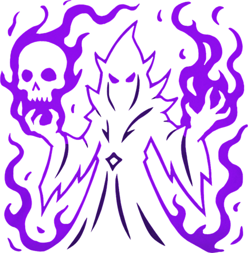 Black magic from fantasy.
In-Game asset.  2d.  High contrast.  No shadows