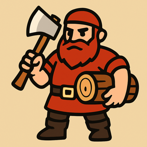 Oduncu.
In-Game asset.  2d.  High contrast.  No shadows