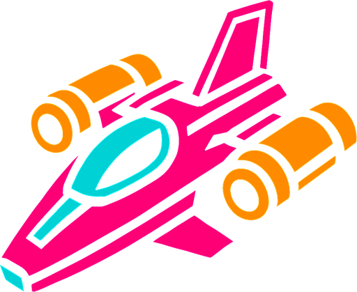 Cosmosship.
In-Game asset.  2d.  High contrast.  No shadows