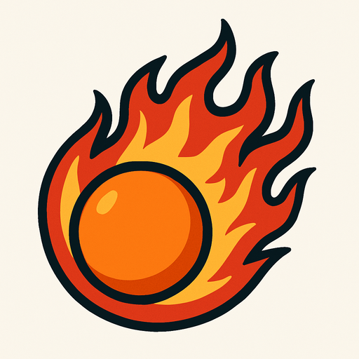 ateş topu.
In-Game asset.  2d.  High contrast.  No shadows