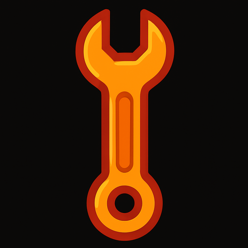 wrench.
In-Game asset.  2d.  High contrast.  No shadows