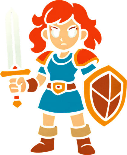 game Charakter.
In-Game asset.  2d.  High contrast.  No shadows