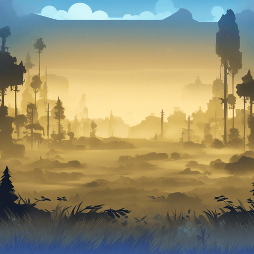 Same image but in a non-blurry, crisp game background illustration style.
