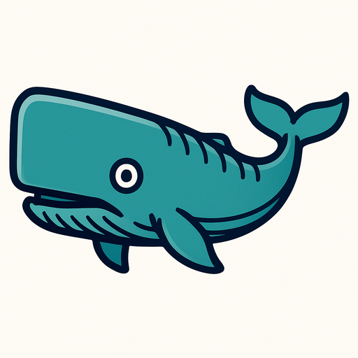 Sperm whale.
In-Game asset.  2d.  High contrast.  No shadows